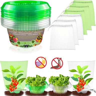 NIKCORP Set zaštitnih ovratnika i mreža 20 + 20 kom, 2u1, zeleni/prozirni