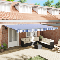 Skrovita tenda 500x300 cm, plava i bijela