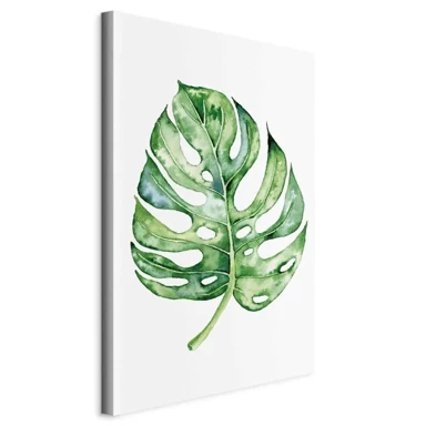 Slika Watercolor Monstera, jednodijelna, okomita, 60x90 cm