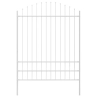 Vrtna ograda 7 kom 170 x 225 cm čelik s praškastim premazom, bijela