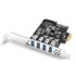 AXAGON Adapter PCEU-43RS PCIe 4x USB3.0 UASP VIA