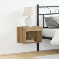 Zidni ormar s LED svjetlima, orah, 40 x 30 x 30 cm