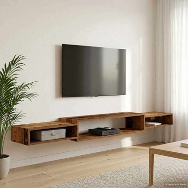 TV ormar za montažu na zid 220 cm, staro drvo