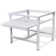 Postolje za perilicu rublja s policom na izvlačenje bijelo