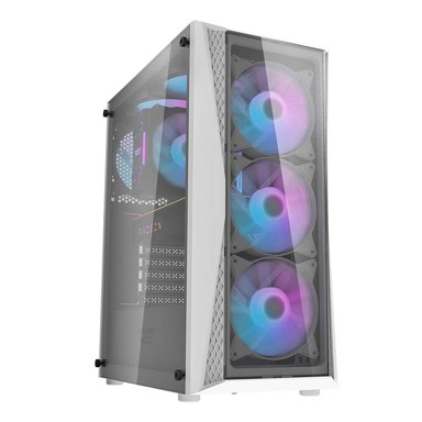 DARKFLASH Kućište DK352 Plus, 4 ventilatora, bijelo/crno