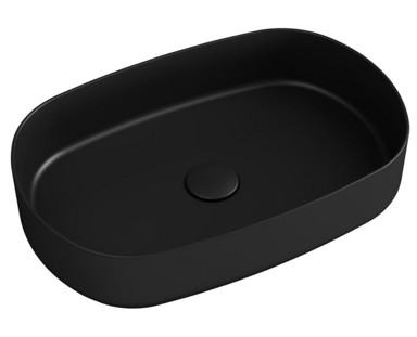 ISVEA INFINITY OVAL Umivaonik, 55x36 cm, ovalni, nadgradni, keramika, crna mat