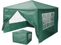 MULTIGARDEN Komercijalni vrtni paviljon šator 3 x 3 m, 4 zida, zeleni