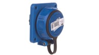 PCE Utičnica za ploču 10/16A 2P+Z 230V /75x75/ IP68 nautilus 20341-8b, plava