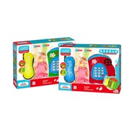 Muzički telefon za bebe sa svjetlom i melodijama, crveni