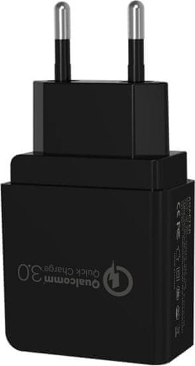 DUX DUCIS Zidni USB punjač C30, Quick Charge 3.0, 18 W, crni