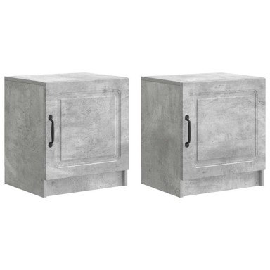 Noćni ormar, 2 kom, 43 x 34,5 x 47 cm, betonsko siva