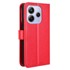 Preklopna futrola za Xiaomi Redmi Note 14 4G, novčanik Crazy Horse, crvena