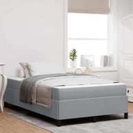 Krevet s opruga kutije 120x200 cm, svijetlo siva i crna
