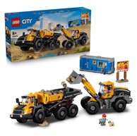 LEGO CITY Konstruktorski set 60494 Kamion i bager s prednjim utovarivačem, žuti