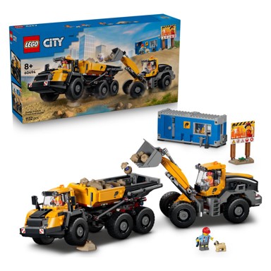 LEGO CITY Konstruktorski set 60494 Kamion i bager s prednjim utovarivačem, žuti