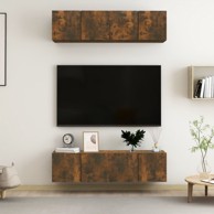 Zidni TV ormarići, 4 kom, boja hrasta, 60 x 30 x 30 cm, drveni