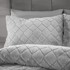 CATHERINE LANSFIELD Posteljina Cosy Diamond od mikropliša za bračni krevet 200x200 cm siva