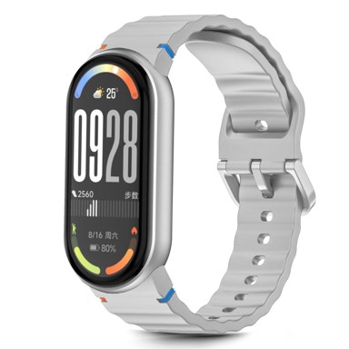 TECH-PROTECT Silicone Sportski remen za Xiaomi Smart Band 8/9/10/NFC, sivi