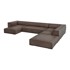 WINDSOR & CO SOFAS Smeđa kožna kutna garnitura (desni kut) Madame, 365x270x68 cm