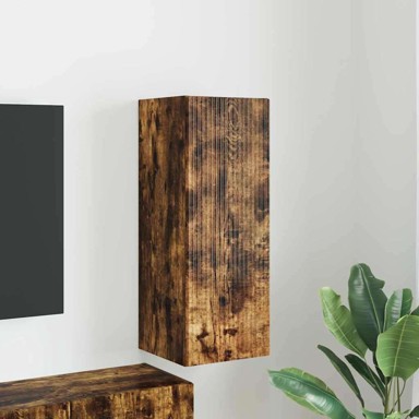 TV zidni ormar 30 x 31 x 80 cm konstruirano drvo, dimljeni hrast