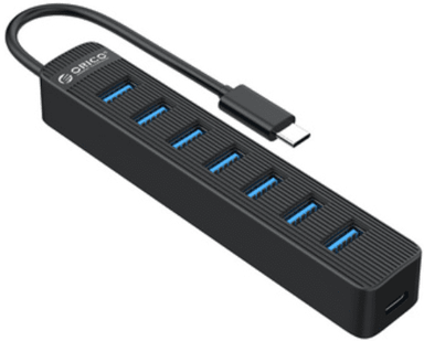 ORICO USB hub TWC3-7A, USB-C,7x USB-A 3.0, crni
