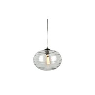 LEITMOTIV Siva staklena visilica visine 21 cm Sphere 