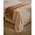 KAVE HOME Svjetlo smeđi pamučan prošiven prekrivač 240x260 cm Isor 