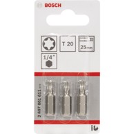 BOSCH Bit izvijači Extra-Hart T20 3kom, 25mm - 2607001611