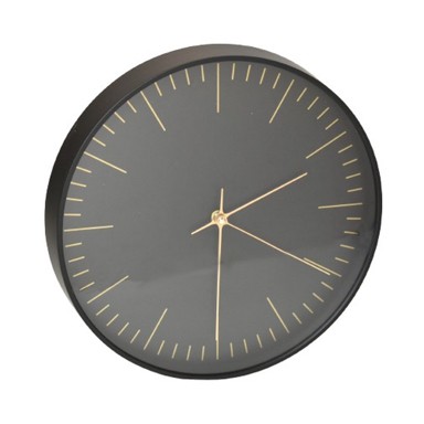 Sat zidni 31,5 cm, crno/zlatni