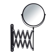 WENKO Crno zidno kozmetičko ogledalo s teleskopskim držačem Exclusive