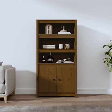 Visoka komoda boja meda 80 x 35 x 154 cm od masivne borovine