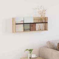 Polica za časopise s policom, zidne 80 x 12 x 30 cm, sonoma hrast