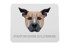 Podloga za miša Staffordshire Bull Terrier, geometrijski motiv