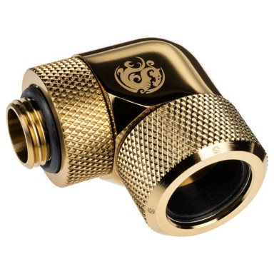 BITSPOWER Napredni adapter Multi-Link 90°, G1/4 inča AG na 16mm OD, Hardtube, rotirajući, zlatni