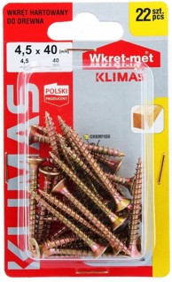 WKRET-MET Kaljeni vijci za drvo 4,5x40 mm PZ2 22 kom, zlatni