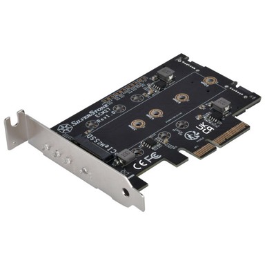 SILVERSTONE Adapter SST-ECM27 M.2/SATA karte, PCIe 4.0, 1x M-Key, 2x SATA 6G