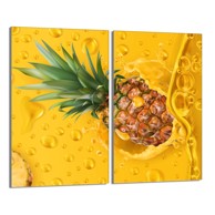 TMK Staklena zaštita za štednjak ili ploču za kuhanje iz dva dijela 30x52, ananas