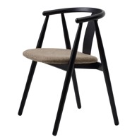 UNIQUE FURNITURE Crna/bež blagovaonska stolica Relate