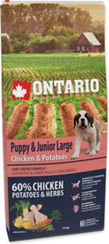 ONTARIO Hrana za štence Puppy & Junior Large Breed 12 kg, piletina i krumpir