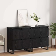 Komode, 120x35x70 cm, 2 pcs, konstruirano drvo, crni hrast
