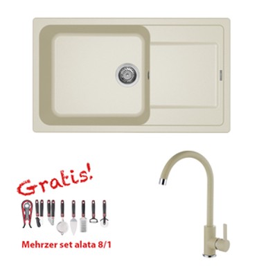 ELLECI Set sudoper Life 410 + slavina C01, bež