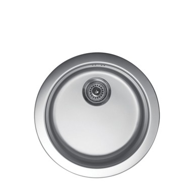 METALAC Sudoper inox okrugli centrični fi 90 sa sifonom i preljevom 480C VENERA