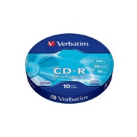 VERBATIM Medij CD-R 52x, 700MB, DataLife, wagon wheel, spindle 10 komada