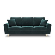 COSMOPOLITAN DESIGN Petrolej zelena baršunasti sklopiva/s prostorom za odlaganje sofa 235 cm Kyoto, 235x100x88 cm