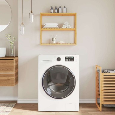 Kupaonska polica s 3 razine, zidna, 60x15x54 cm, bambus