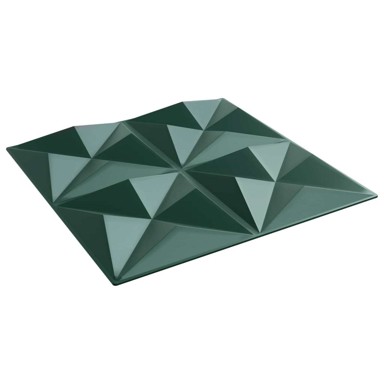 Zidni paneli 48 kom 50 x 50 cm od XPS pjene, origami zeleni