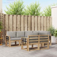 Set vanjskih sofa s jastukom, 7 kom, bijela i svjetlosiva