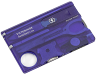 VICTORINOX Set noževa Swisscard LITE plava, prozirna