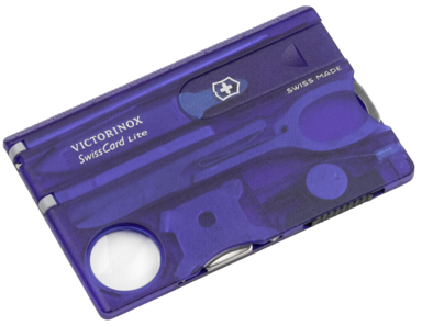 VICTORINOX Set noževa Swisscard LITE plava, prozirna