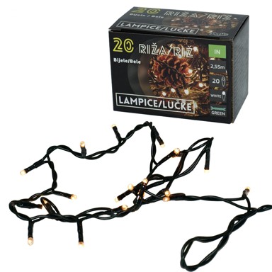 20 LED lampice, riža